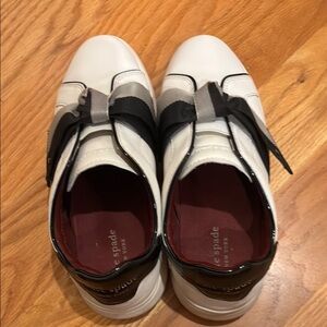 Chic Kate Spade White/Black Ribbon Sneakers – Don’t Miss This Deal!